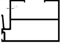 כנף-שולב לזיגוג 6-14 ממ 9200 א- 6 מ'