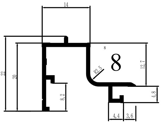 תמונת מוצר פי 7000 חור 8 א - 6 מ'