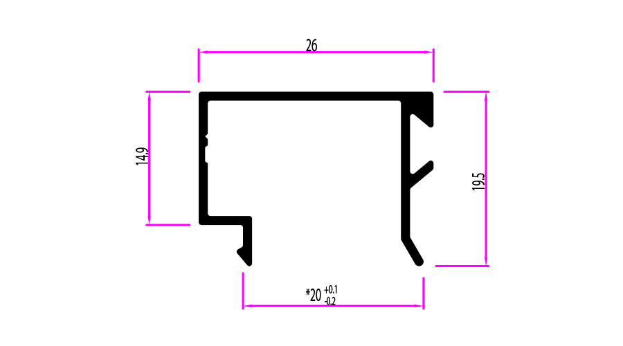 סרגל 2000 לזיגוג ישר 26 ממ א- 6 מ' - الصورة 2