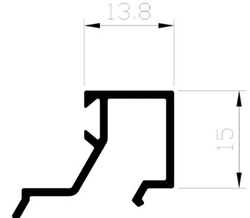 סרגל זיגוג ישר 14 ממ (2000) א- 6 מ' - الصورة 2