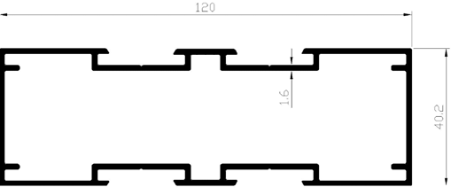עמוד 120X40 סידרה 2000 א- 6 מ' – תמונה 2