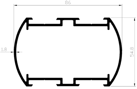 עמוד/קורה קוטר 86/55 (2000) א- 6 מ' – תמונה 2