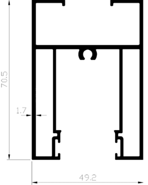 כנף-על'תח' לזיגוג 6-14 ממ 9200 א- 6 מ' - Image 2