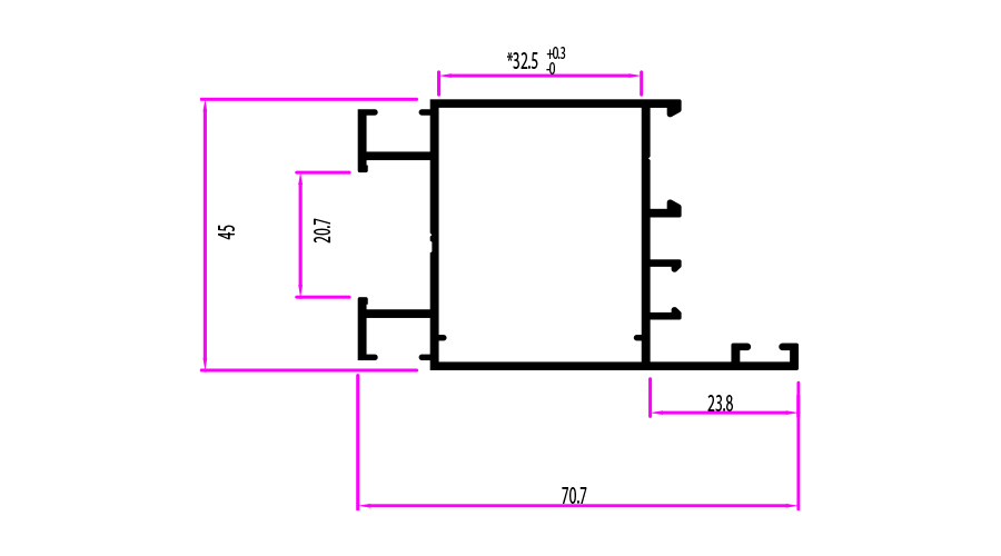 משקוף למונובלוק ידני 4500 א- 6 מ' – תמונה 2