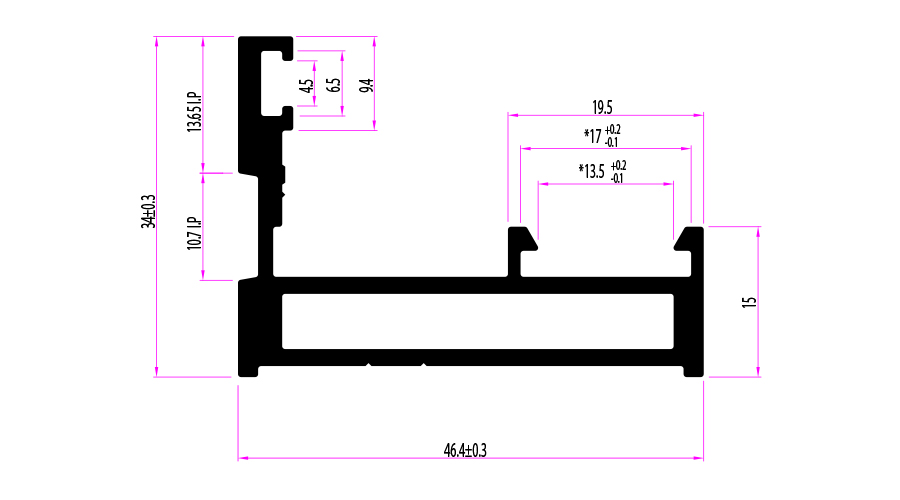 משקוף רגיל 4300 א- 6 מ' – תמונה 2