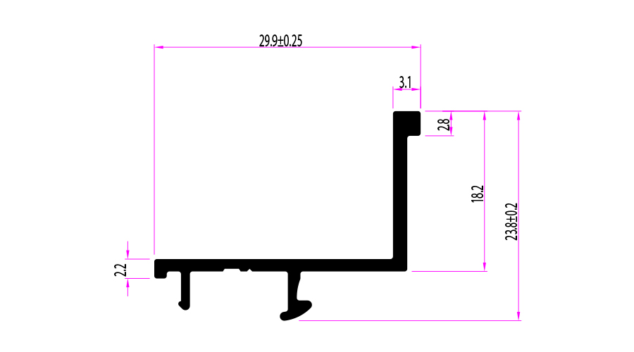 סרגל זיגוג גבוה 6 ממ + 3 ממ 4300 א- 6 מ' – תמונה 2