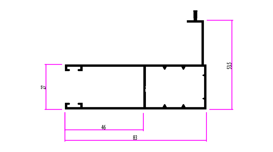 מסילת תריס 83/53/27/46 א-6 מ' – תמונה 2