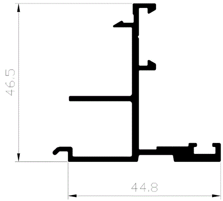 פרופיל לשינוי כיוון זיגוג 4300 א- 6 מ' – תמונה 2