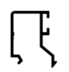 תמונת מוצר סרגל זיגוג מלבני למאחז יד 120 א 6.5 מ' (