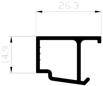 סרגל זיגוג לכנף-זיגוג 4900 22-26 ממ – תמונה 2