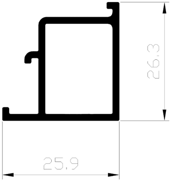 סרגל זיגוג למשקוף-זיגוג 4900 22-26 מ'מ – תמונה 2