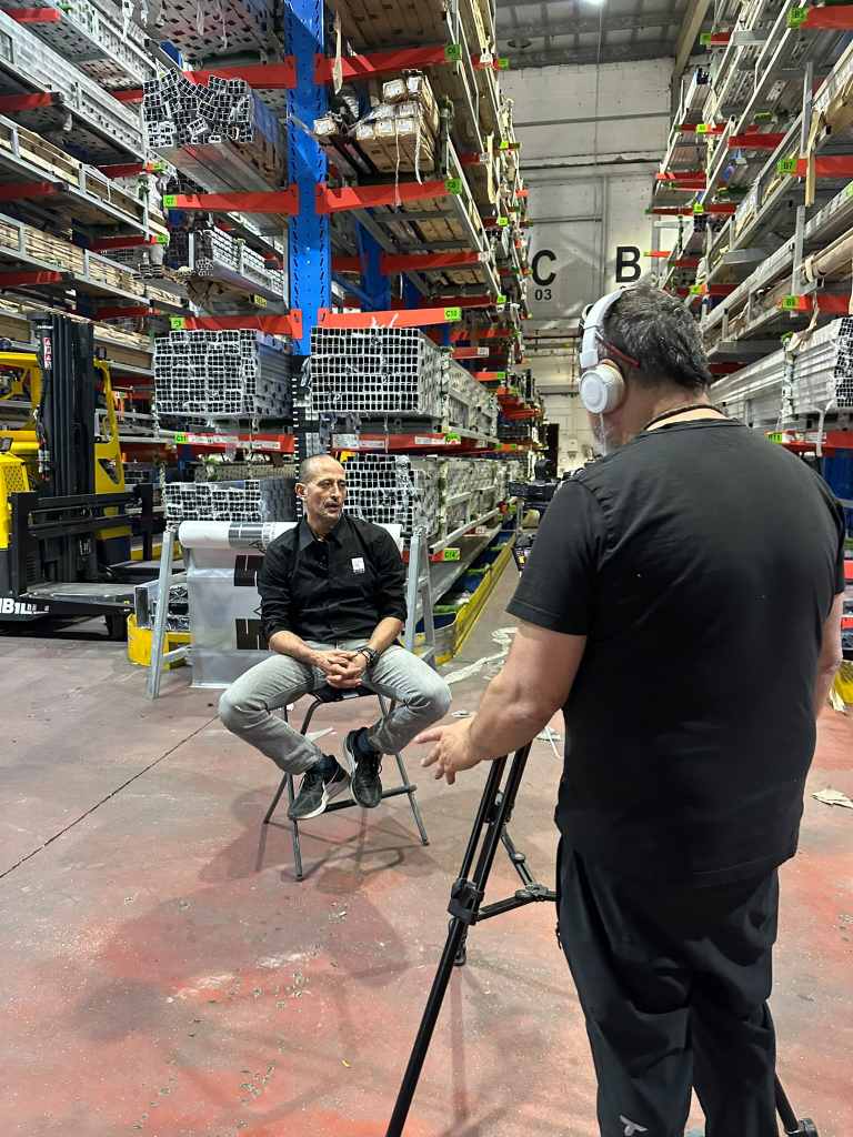 CEO interview at warehouse